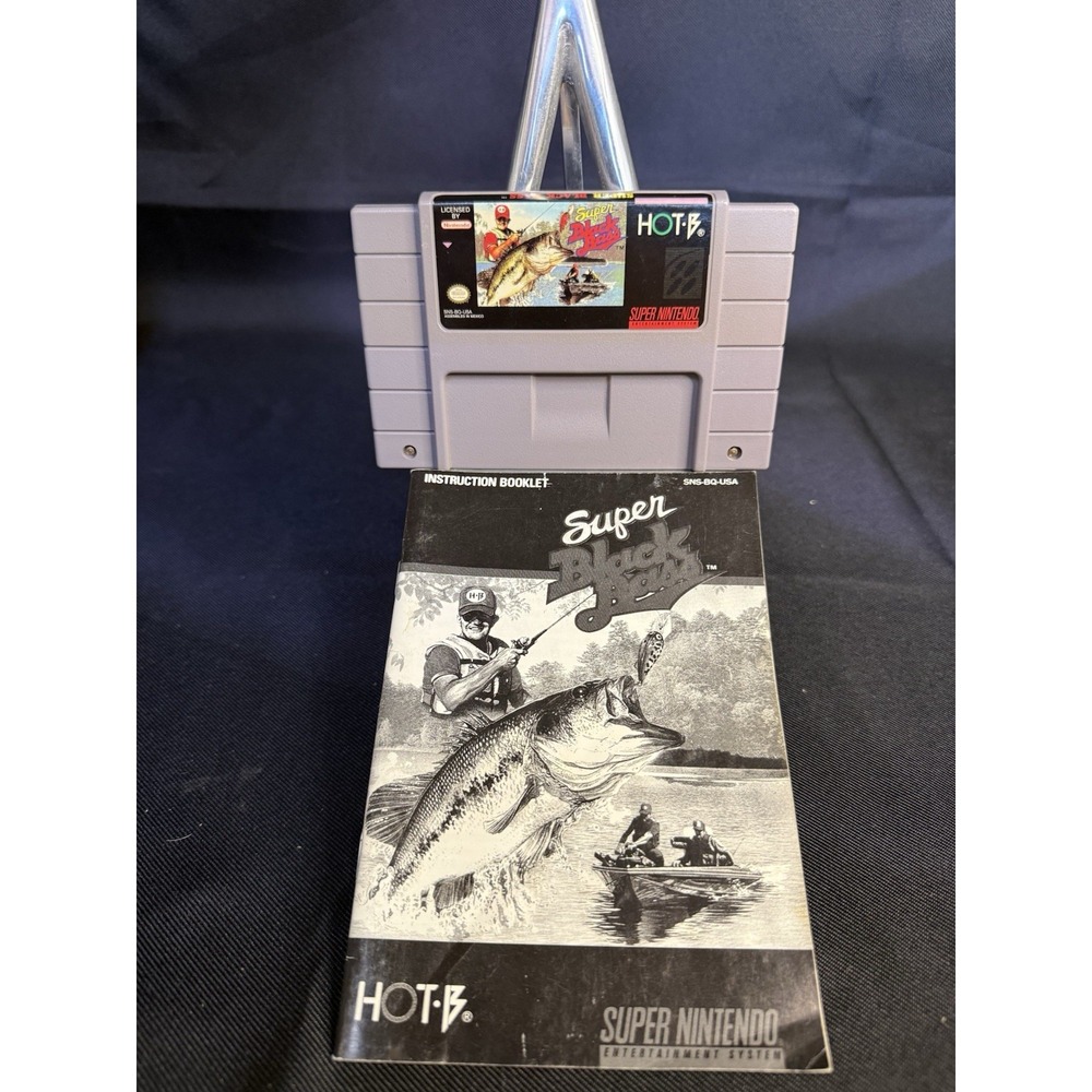 Super Black Bass SNES Nintendo 1993 Game With Manual SNS-BQ-USA